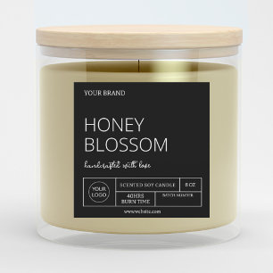 Trending Downloadable Black Candle Labels Invitation