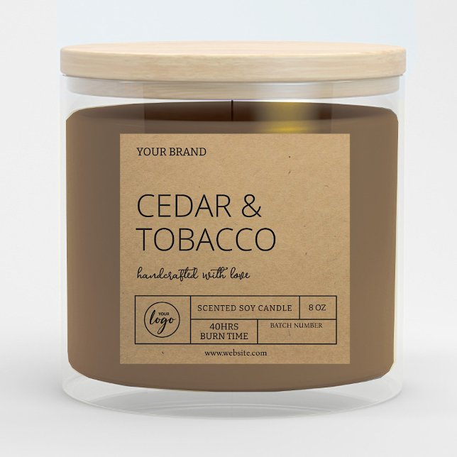 Trending Downloadable Kraft Candle Labels Invitation (Creator Uploaded)