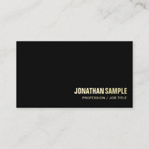 Trending Elegant Design Plain Black Gold Luxury Business Card