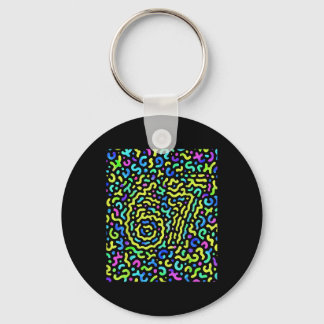 Trending Gen Z Alpha Six Seven 6 7 _6  Keychain