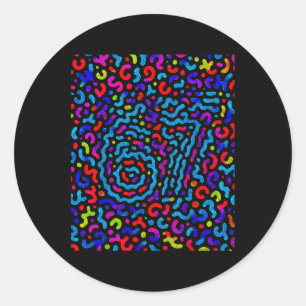 Trending Gen Z Alpha Six Seven 6 7 _9 Classic Round Sticker