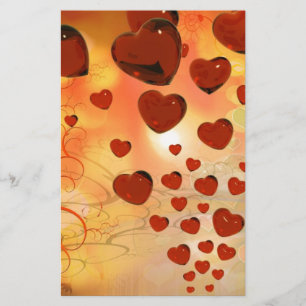 Trending love hearts, accessories. Valentines day Stationery