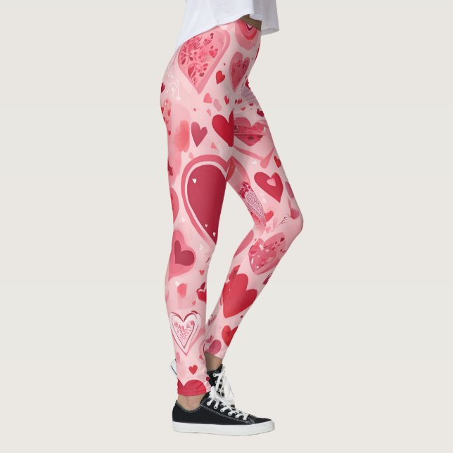 Trending Love Shape Designs Leggings (Right)