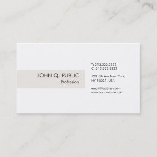 Trending Minimalist Plain Chic Design Modern Colou Business Card