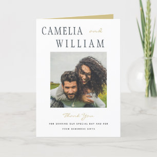 Trending Modern Minimalist Wedding PHOTO Thank You