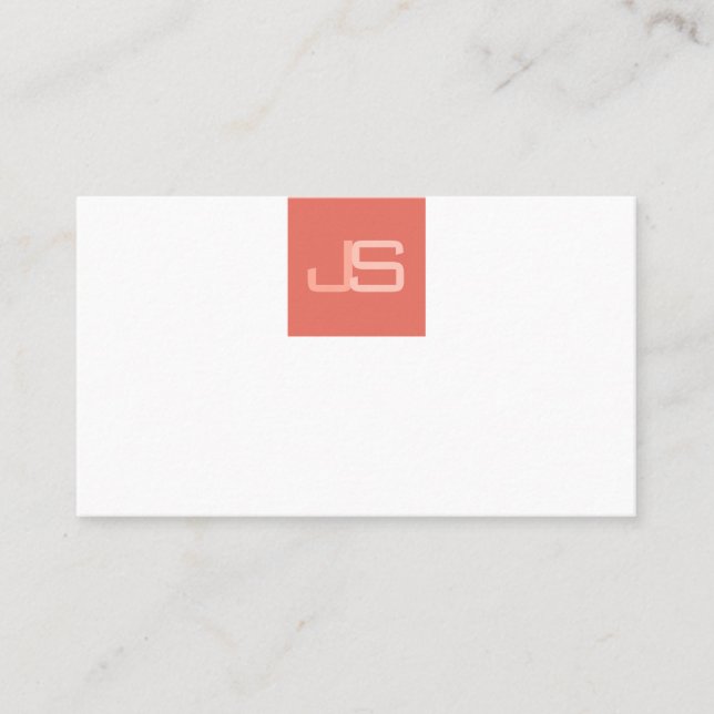 Trending Modern Monogrammed Elegant Template Business Card (Front)