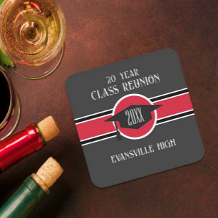 Trending! New class reunion party  Square Paper Coaster