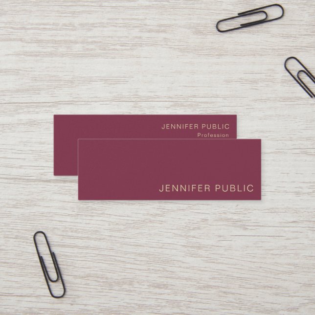 Trending Professional Modern Pearl Finish Luxury Mini Business Card (Front/Back In Situ)