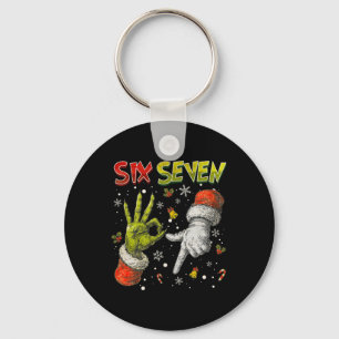 Trending Six Seven Meme Christmas 67 Xmas Men Wome Keychain