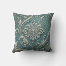 Trending Teal Intricate Floral Motif Design2