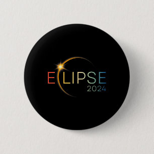 Trending Total Solar April 8 2024 Sun Eclipse T-sh 2 Inch Round Button