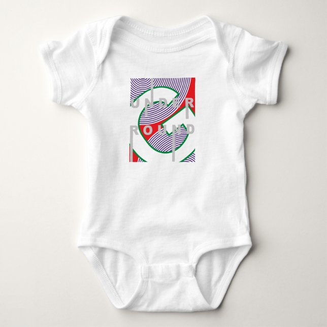 Trending Under Round Baby Bodysuit (Front)
