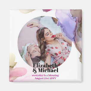 Trending Watercolor PHOTO Gift Moody Magnet