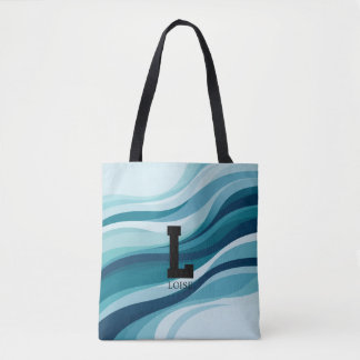 Trending Wave Monogram Canvas Tote Bag
