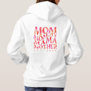 Trendsetting Mama: Groovy Hot Pink Tie-Dye Custom Hoodie