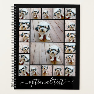 Trendy 20 Photo Collage Script Name - White Black Planner