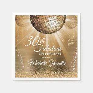 Trendy 30 & Fabulous Gold Napkin