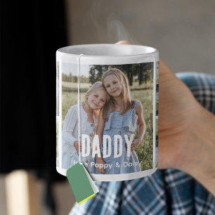 Trendy 5 Photo Collage Daddy Coffee Mug