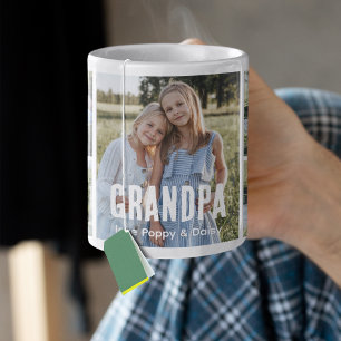Trendy 5 Photo Collage Grandpa Coffee Mug