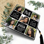 Trendy 5 Photo Collage Inspirational Graduate  Graduation Cap Topper<br><div class="desc">Celebrate your graduate with these modern and elegant photo collage graduation cap topper. Customize with 5 of your favourite senior or college photos, and personalize with monogram initial, name, graduating year, high school or college name. Inspirational quote: "Take Pride in how far you have come, Have Faith in how far...</div>