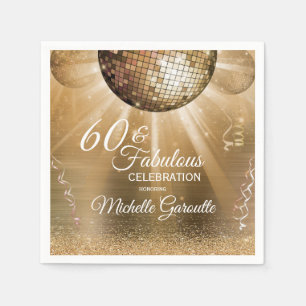 Trendy 60 & Fabulous Gold Napkin
