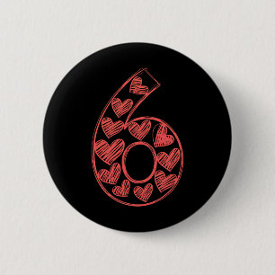 Trendy 67 Sketch Heart Matching 6 Valentine Kids L 2 Inch Round Button