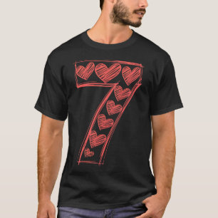 Trendy 67 Sketch Heart Matching 7 Valentine Kids L T-Shirt