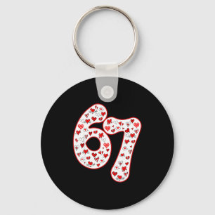 Trendy 6 7 Meme Six Seven Valentines Day 6 7 Keychain