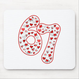 Trendy 6 7 Meme Six Seven Valentines Day 6 7  Mouse Pad