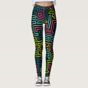 Trendy 80s Pattern Leggings