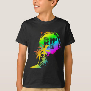 trendy 80's sunset palm trees T-Shirt
