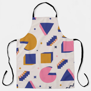 Trendy 90s memphis geometric seamless pattern. Vin Apron