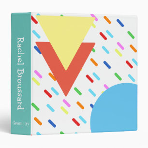 Trendy Abstract 80s Retro   Personalized Binder