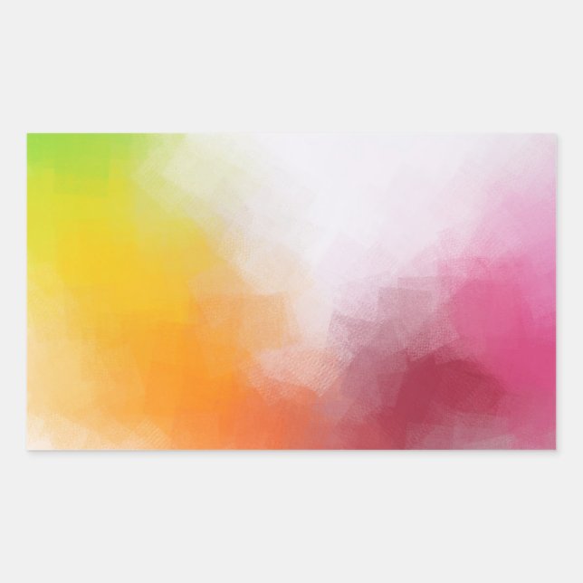 Trendy Abstract Artwork Colourful Blank Template Sticker (Front)