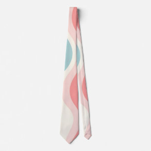 Trendy Abstract Blush Pink Mint Collection Tie