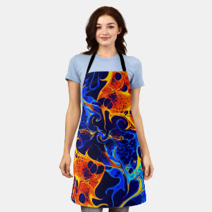 trendy abstract colourful colour swirl apron