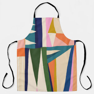 Trendy Abstract: Colourful Hand Drawn. Apron
