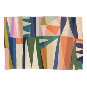 Trendy Abstract: Colourful Hand Drawn. Pillowcase