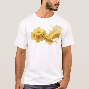 Trendy ABSTRACT FLOWER Artwork Creation T-Shirt
