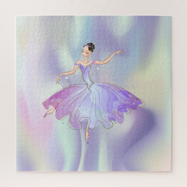 Trendy Abstract Ombre Ballerina Jigsaw Puzzle (Vertical)