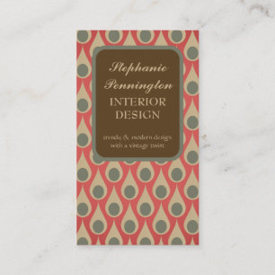 Trendy abstract peacock feathers business card