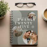 Trendy Abstract Photo Collage 2025 Planner<br><div class="desc">Create your own personalized planner for 2025. Design features an abstract photo collage with 3 pictures of your choice,  circular shapes,  the year in lettering and name.</div>