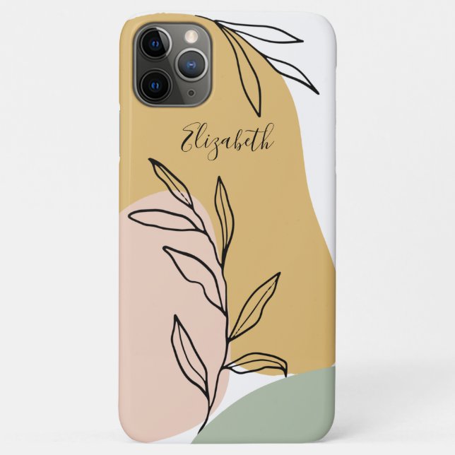 Trendy Abstract Shapes Personalized Case-Mate iPhone Case (Back)