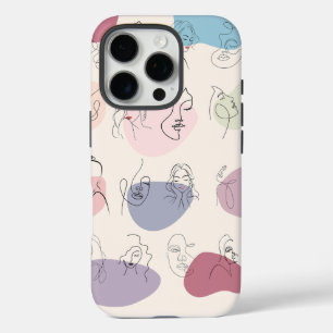 Trendy Abstract Woman Line Art iPhone Case