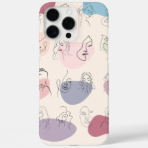 Trendy Abstract Woman Line Art iPhone Case