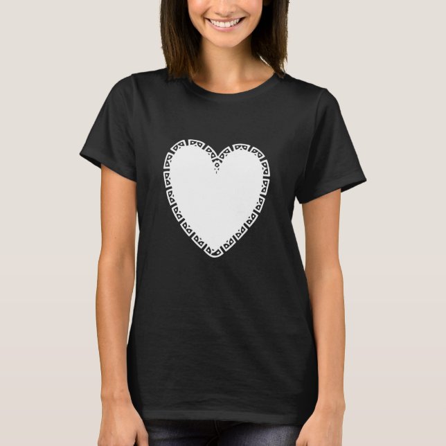 Trendy Aesthetic Decorative Heart T-Shirt (Front)