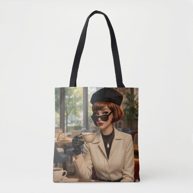 Trendy Aesthetic Everyday Canvas Tote Bag (Front)