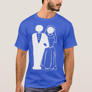 Trendy Aesthetic Wedding Bride Groom  T-Shirt