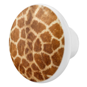 trendy african fashion safari animal giraffe print ceramic knob