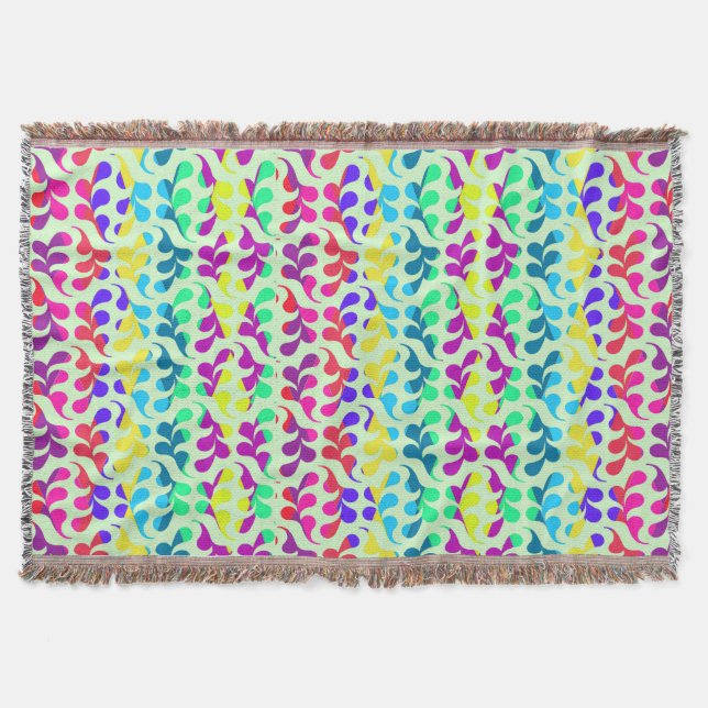 Trendy All-Over Designer Pattern Throw Blanket (Front)